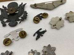 Military Insignia Lot - Sterling and Enlisted Pins