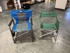 Lot of Two Folding Camping Chairs: Timber Ridge and Green