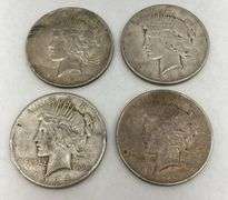 Four Peace Silver Dollars 1923-1924