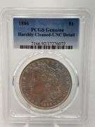 1886 PCGS Genuine Morgan Silver Dollar - UNC Detail