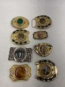 Collection of Decorative Belt Buckles with Stones