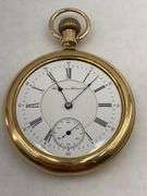 Collection of Four Gold-Filled Pocket Watches with Chain