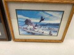 Framed Terry Redlin Prints - Evening Surprise & Combine Flushing
