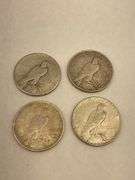 Four Peace Silver Dollars: 1922 & 1924