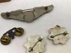 Military Insignia Lot - Sterling and Enlisted Pins