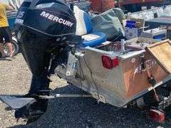 Aluminum Fishing Boat 25HP Mercury & Trailer