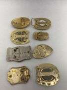 Collection of Decorative Belt Buckles with Stones