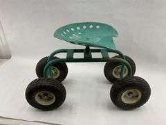 Ride-on Lawn Garden Cart Seat with Wheels