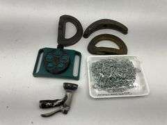 Assorted Lot of Garden Sprinklers, Nozzles, and Metal Hardware