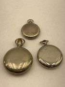 Lot of 3 Pocket Watches: Elgin, Illinois & Unbranded