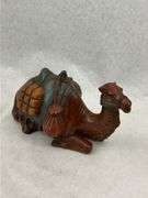 Hand Carved Wooden Camel Figurines - Set of 2