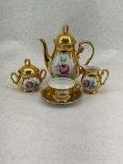 Eschenbach Bavaria Floral Gold Trim Tea Set
