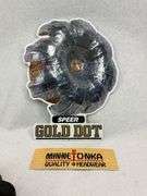 Speer Gold Dot Ammo Sign, Minnetonka Headwear Sign & Bear Figurine