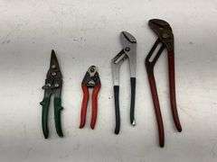 Large Lot of Various Pliers, Cutters, and Hand Tools