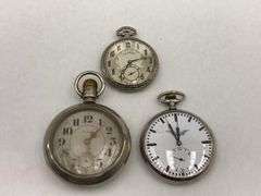 Lot of 3 Pocket Watches: Elgin, Illinois & Unbranded