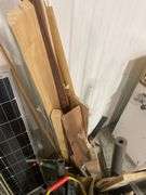 Mixed Lot of Building Materials: Wood, Metal, and Plastic