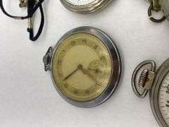 Collection of Ten Assorted Pocket Watches Including Elgin, Westclox and Cortebert