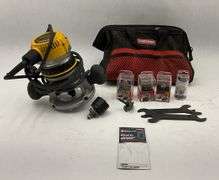 DeWalt Router with Bits and Craftsman Bag