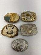 Collection of Five Western Style Belt Buckles