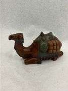 Hand Carved Wooden Camel Figurines - Set of 2