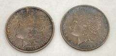 Two Morgan Silver Dollars - 1896 and 1886