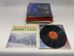 Collection of Christmas Vinyl Records - Mormon Tabernacle Choir, Johnny Cash, and More