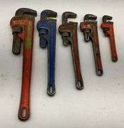 Lot of Pipe Wrenches - Various Sizes