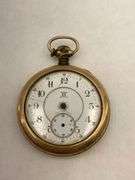 Collection of Four Gold-Filled Pocket Watches with Chain