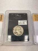 Graded US Coin Collection: Roosevelt Dime & Washington Quarters
