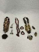Three Stone Chip Necklace and Earring Sets