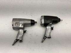 Assorted Pneumatic Air Tools - Impact Wrenches, Air Hammer, Ratchet