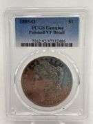 1885-O Morgan Silver Dollar - PCGS Genuine Polished-VF Detail