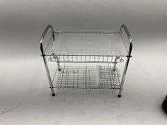 Chrome Dish Drying Rack with Tray
