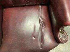 Burgundy Leather Executive Office Chair