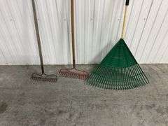 Lot of Three Garden Rakes