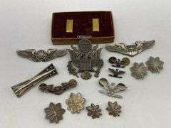 Military Insignia Lot - Sterling and Enlisted Pins