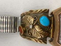Lucien Piccard Automatic Watch with Turquoise Embellishments