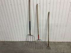 Group of Three Garden/Farm Forks