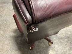Burgundy Leather Executive Office Chair