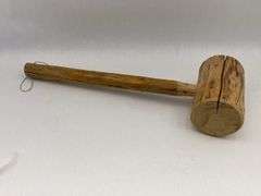 Handcrafted Wooden Mallet with Handle