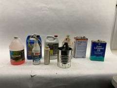 Mixed Lot of Automotive Fluids, Antifreeze, and Oil