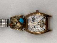 Lucien Piccard Automatic Watch with Turquoise Embellishments