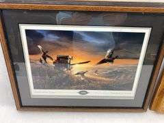 Framed Terry Redlin Prints - Evening Surprise & Combine Flushing
