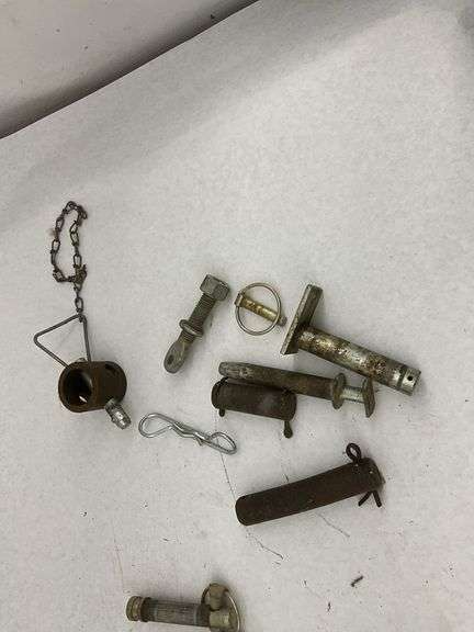 Mixed Lot of Shackles, Pins, and Hardware in Bucket