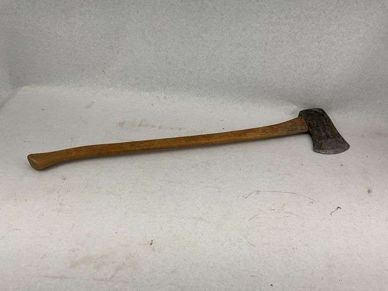 Two Axes with Wooden Handles