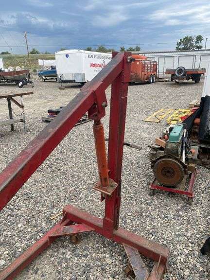 Red Shop Crane Engine Hoist with Chain