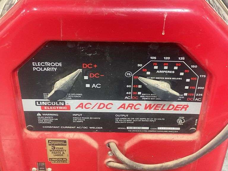 Lincoln Electric AC/DC Arc Welder Model AC/DC 225/125