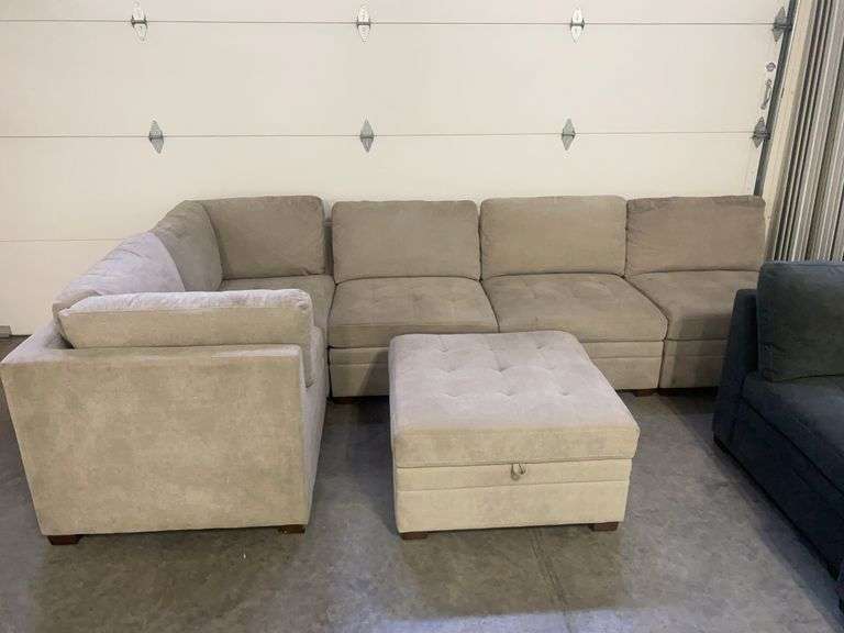 Thomasville 6pc Modular Sectional w/ Ottoman
