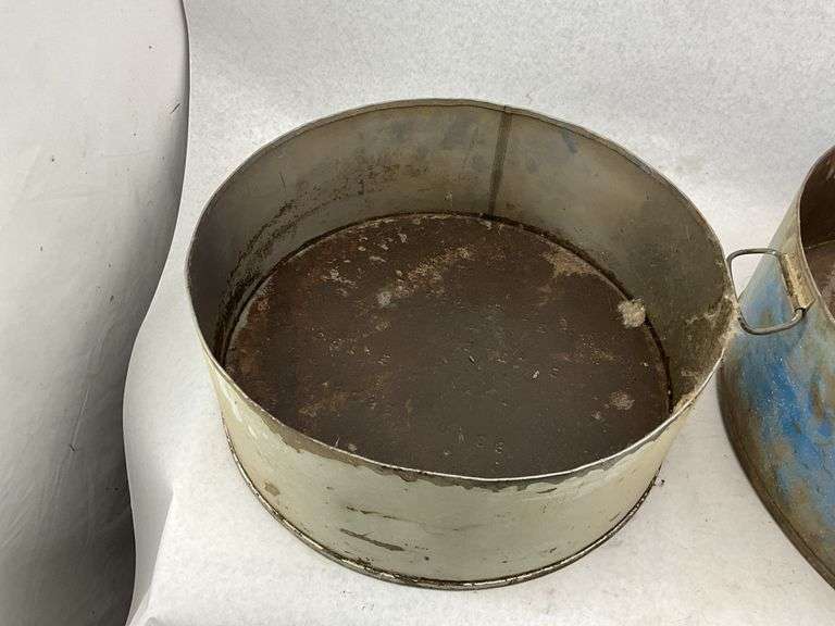 Pair of Industrial Metal Pans