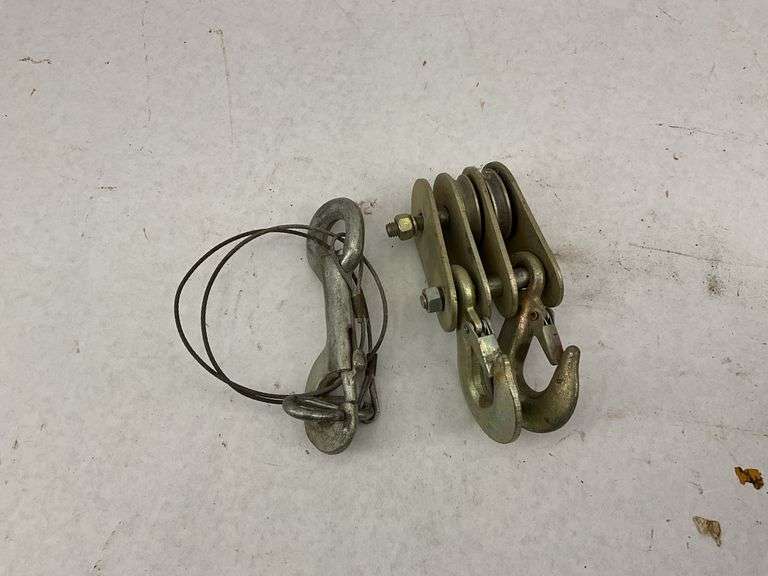 Assorted Pulley Blocks, Hooks and Chains